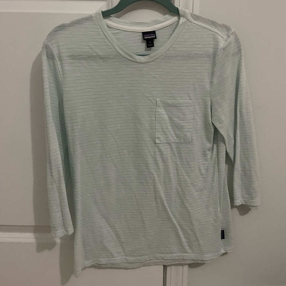 Light blue Patagonia half sleeve shirt